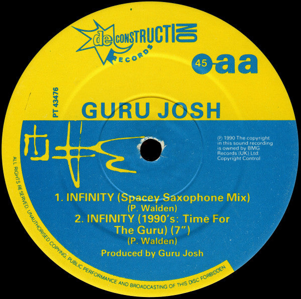 Guru Josh : Infinity (1990's...Time For The Guru) (12")