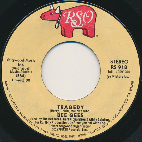 Bee Gees : Tragedy (7", Single, Styrene, Bes)