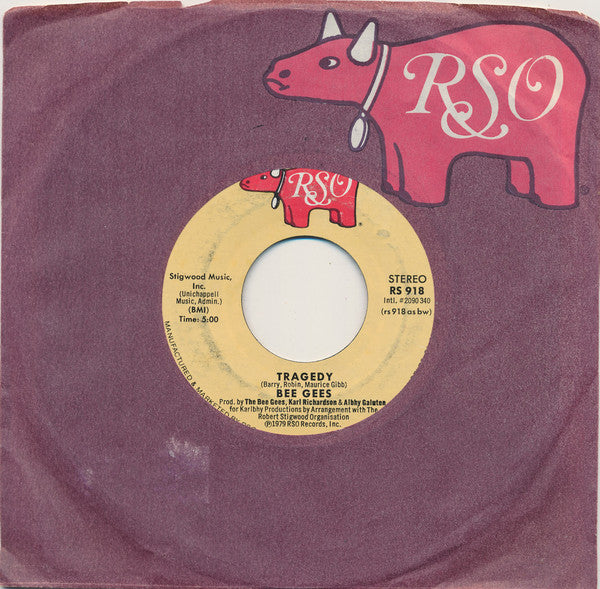 Bee Gees : Tragedy (7", Single, Styrene, Bes)
