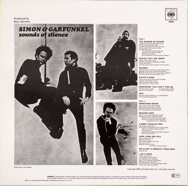 Simon & Garfunkel : Sounds Of Silence (LP, Album, RE)