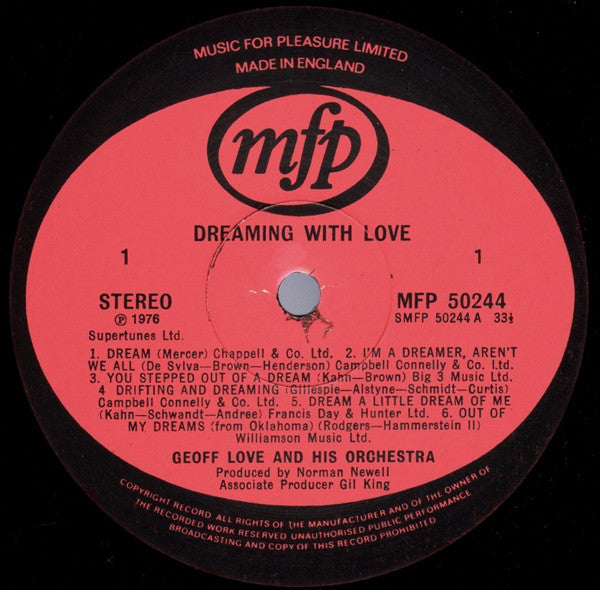 Geoff Love & His Orchestra : Dreaming With Love (LP)