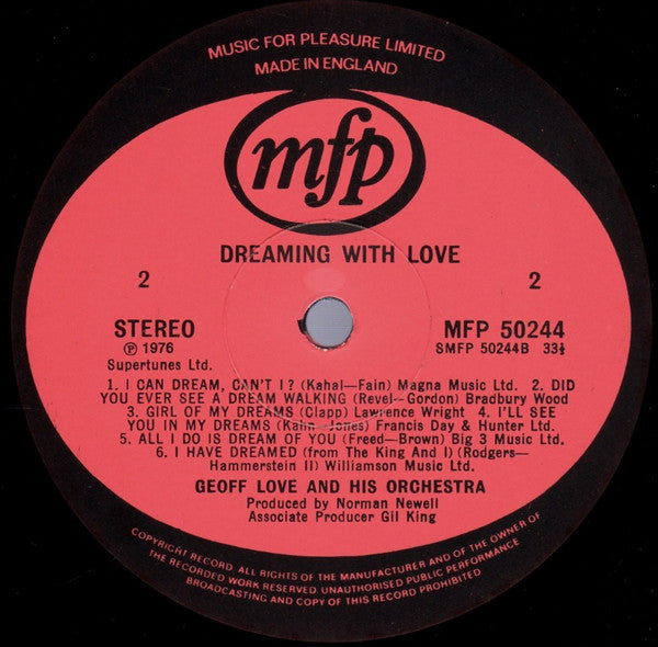 Geoff Love & His Orchestra : Dreaming With Love (LP)