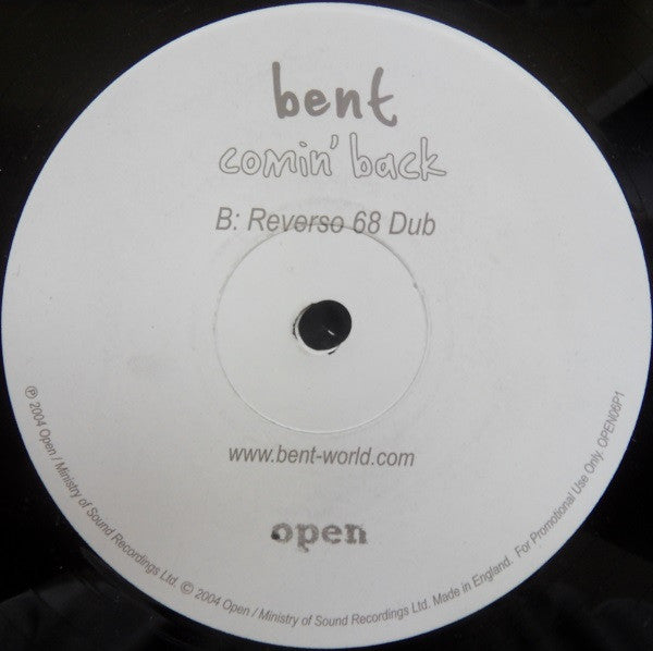 Bent : Comin' Back (12", Promo)