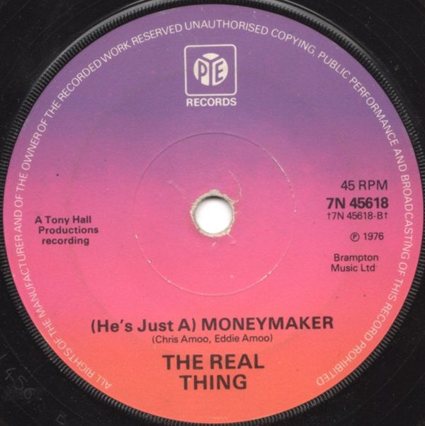 The Real Thing : Can't Get By Without You (7", Single, Sol)