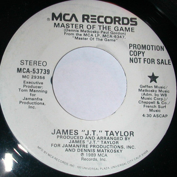 J.T. Taylor : Master Of The Game (7", Promo)