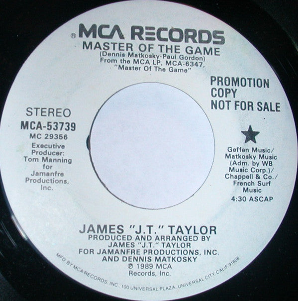 J.T. Taylor : Master Of The Game (7", Promo)