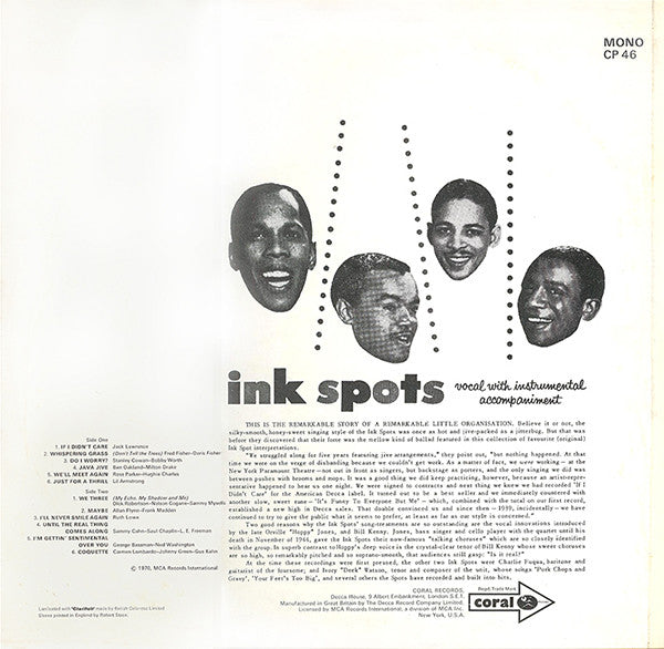 The Ink Spots : The Best Of The Ink Spots (LP, Comp, Mono)