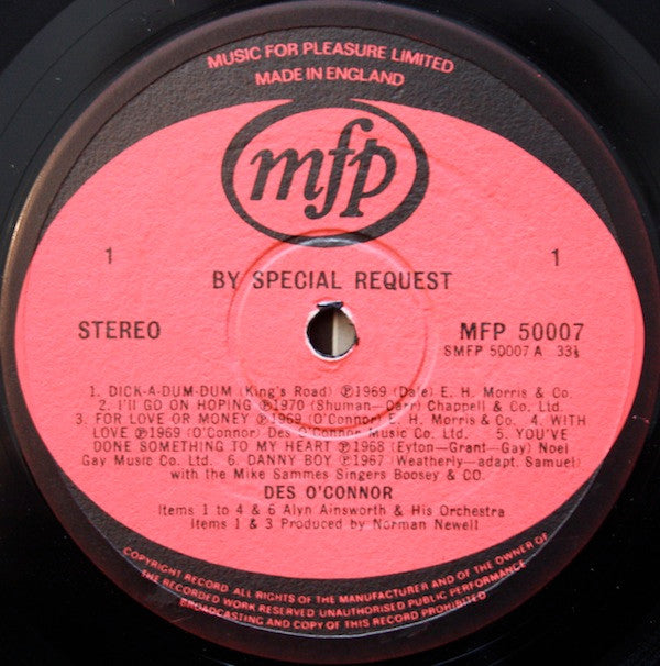 Des O'Connor : By Special Request (LP, Comp)