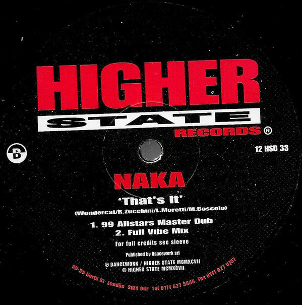 Naka : That's It (12")