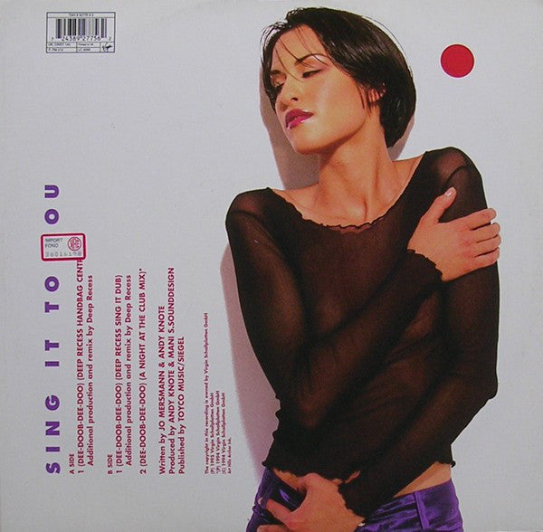 Lavinia Jones : Sing It To You (Dee-Doob-Dee Doo) (12", Single)