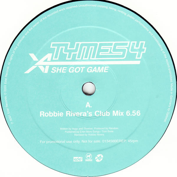 Tymes 4 : She Got Game (12", Promo)