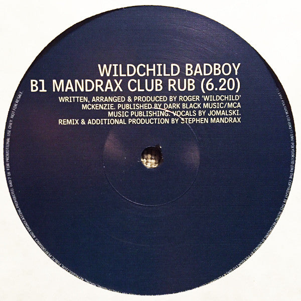 Wildchild : Bad Boy US Mixes (2x12", Single, Promo)
