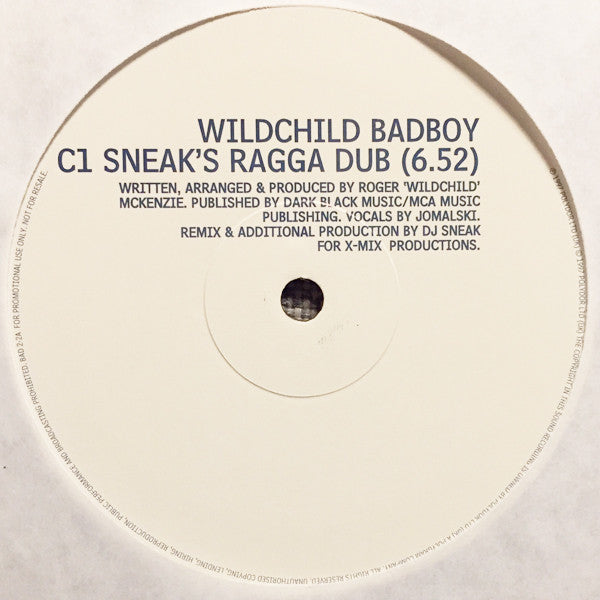 Wildchild : Bad Boy US Mixes (2x12", Single, Promo)