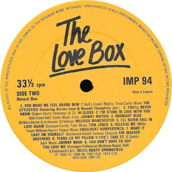 Various : The Love Box (4xLP, Comp + Box)