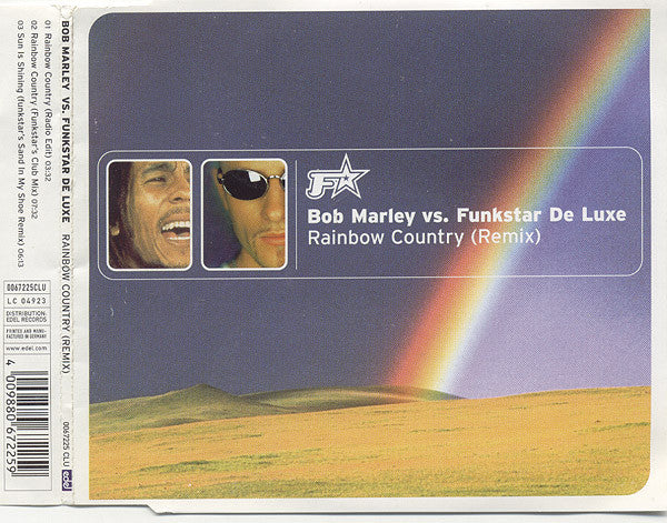 Bob Marley Vs. Funkstar De Luxe : Rainbow Country (Remix) (CD, Single)