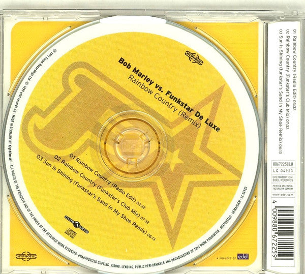 Bob Marley Vs. Funkstar De Luxe : Rainbow Country (Remix) (CD, Single)