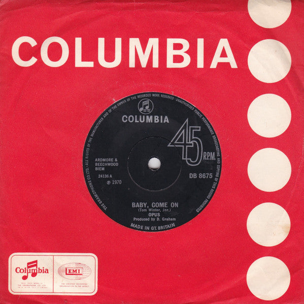 Opus (8) : Baby, Come On (7")
