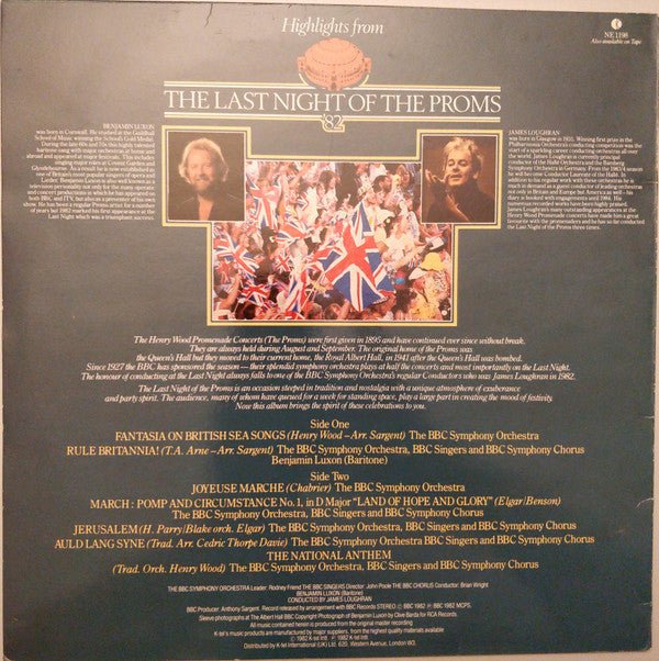 BBC Symphony Orchestra Conducted By James Loughran : Highlights From The Last Night Of The Proms '82 (LP, Album)