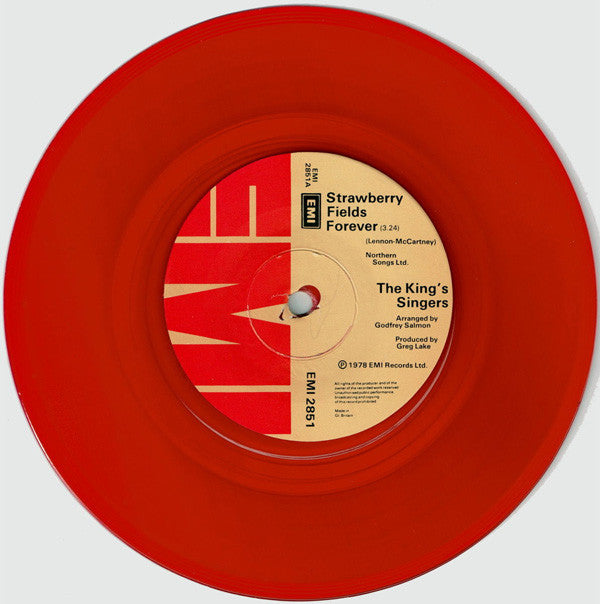 The King's Singers : Strawberry Fields Forever (7", Single, Red)