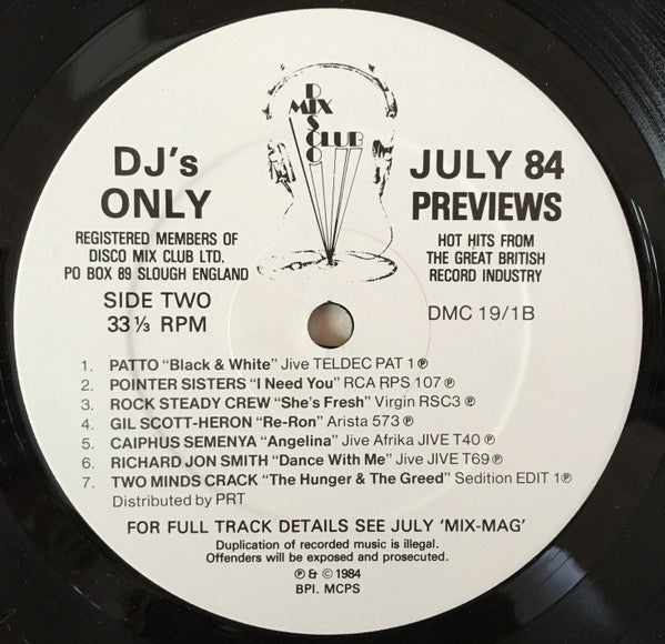 Various : August 84 Previews (LP, Comp)