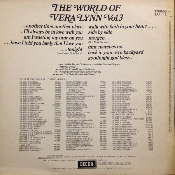 Vera Lynn : The World Of Vera Lynn Vol. 3 (LP, Comp)