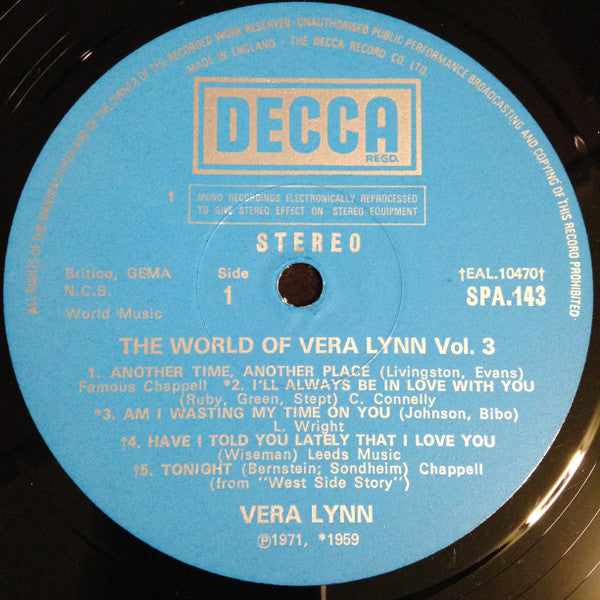 Vera Lynn : The World Of Vera Lynn Vol. 3 (LP, Comp)