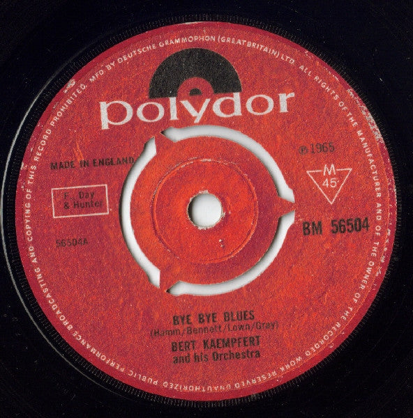 Bert Kaempfert & His Orchestra : Bye Bye Blues (7", Single, Mono, Pus)