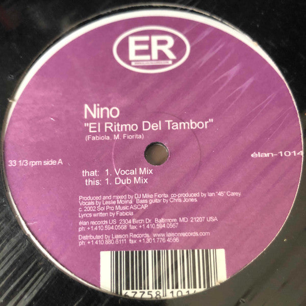 Nino (2) : El Ritmo Del Tambor (12")