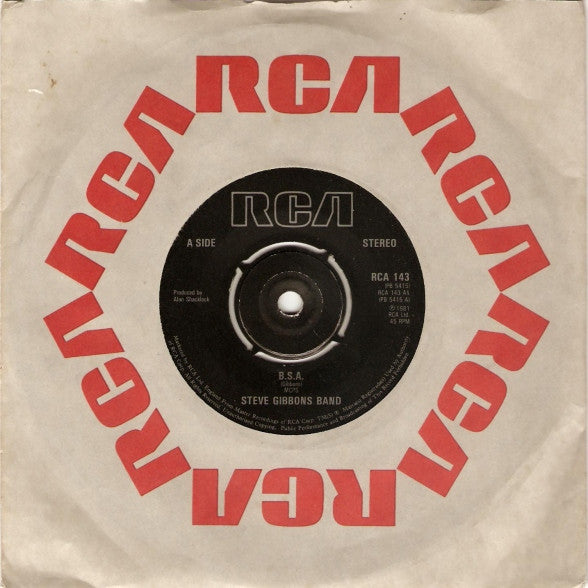 Steve Gibbons Band : B.S.A. (7", 4 P)