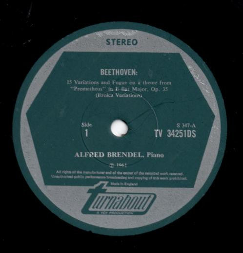 Ludwig Van Beethoven, Alfred Brendel : Piano Music Volume I (LP)
