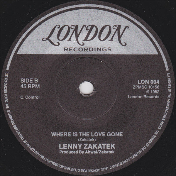 Lenny Zakatek : Say I Love You (7", Single)