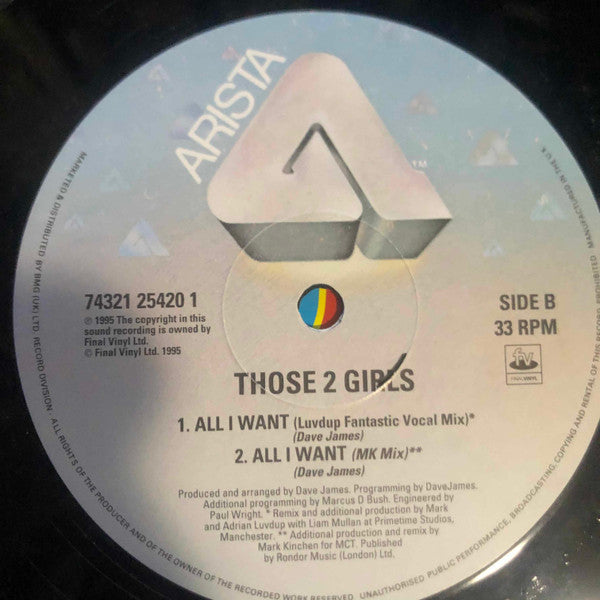 Those 2 Girls : All I Want (12", Single)