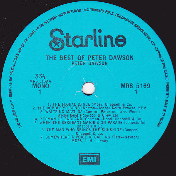 Peter Dawson : The Best Of Peter Dawson (LP, Comp, Mono)