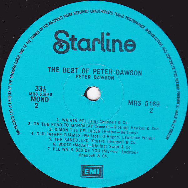 Peter Dawson : The Best Of Peter Dawson (LP, Comp, Mono)