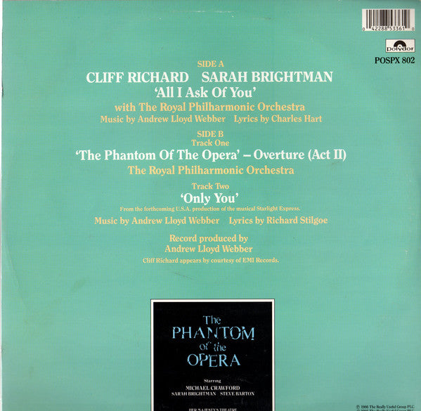 Cliff Richard, Sarah Brightman : All I Ask Of You (12")