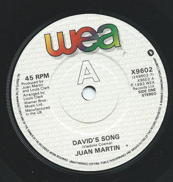 Juan Martin With Royal Philharmonic Orchestra : David's Song (7")