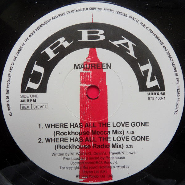 Maureen Walsh : Where Has All The Love Gone (12")