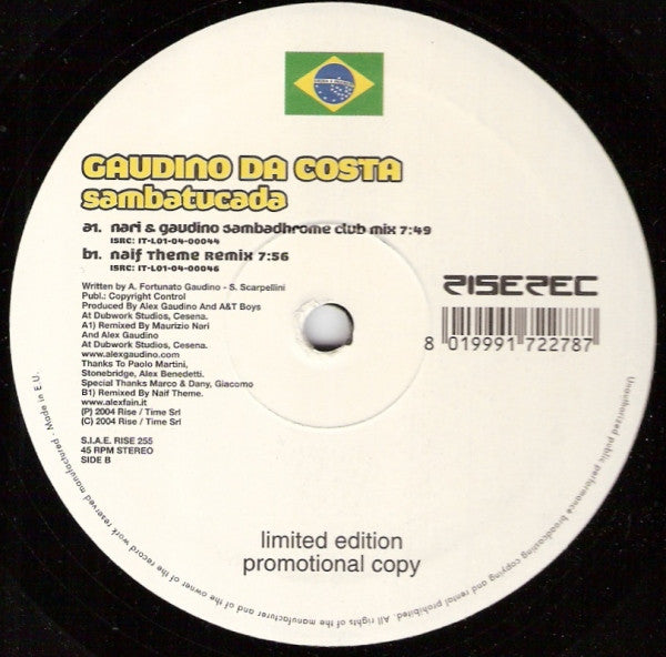 Gaudino Da Costa : Sambatucada (12", Ltd, Promo)