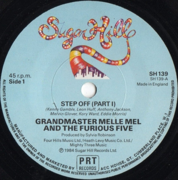 Grandmaster Melle Mel & The Furious Five : Step Off (7", Single, Dam)