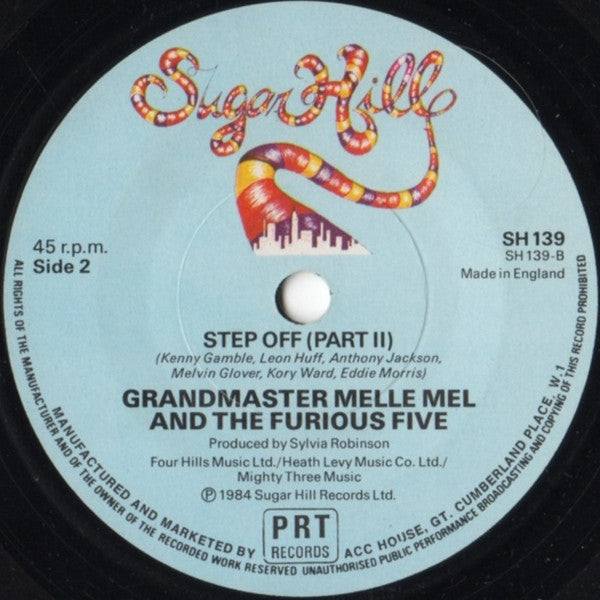 Grandmaster Melle Mel & The Furious Five : Step Off (7", Single, Dam)