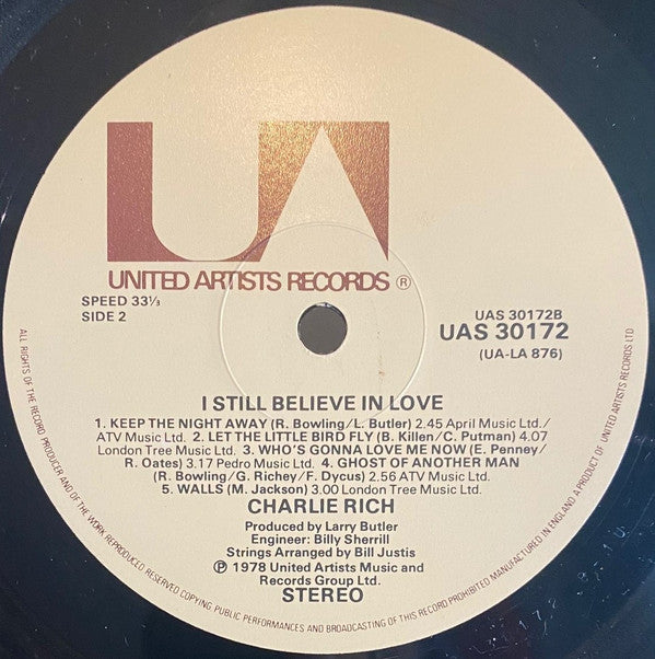 Charlie Rich : I Still Believe In Love (LP, Album)