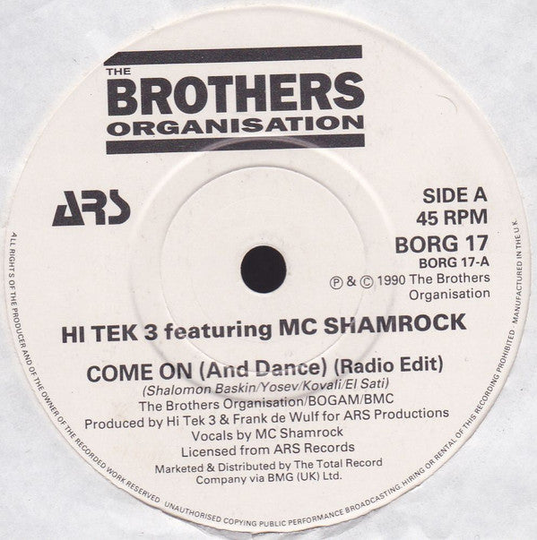 Hi Tek 3 : Come On And Dance (7", Single)