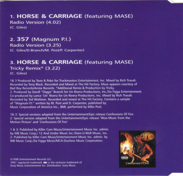 Cam'ron Featuring Mase : Horse & Carriage (CD, Single)