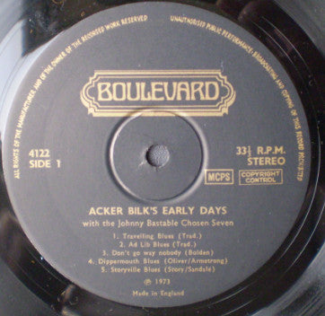 Acker Bilk With  Johnny Bastable's Chosen Seven / Bob Wallis And His Storyville Jazzmen : Acker's Early Days (LP)