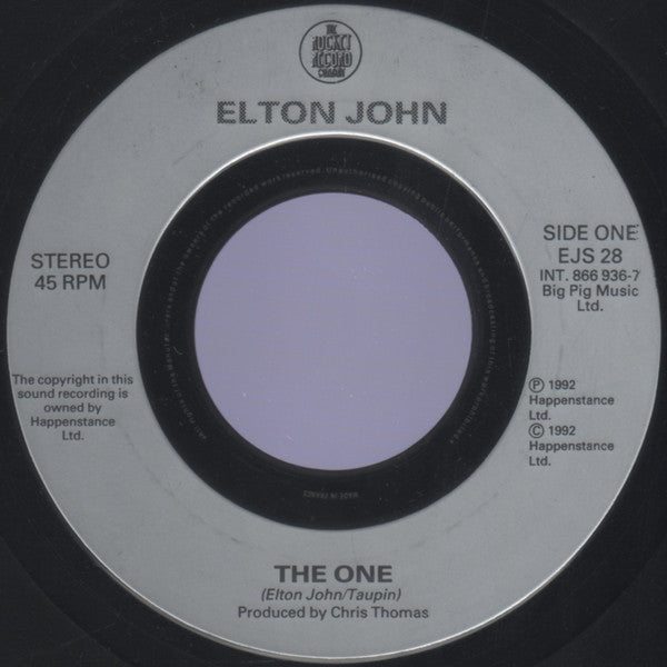 Elton John : The One (7", Single, Jukebox)