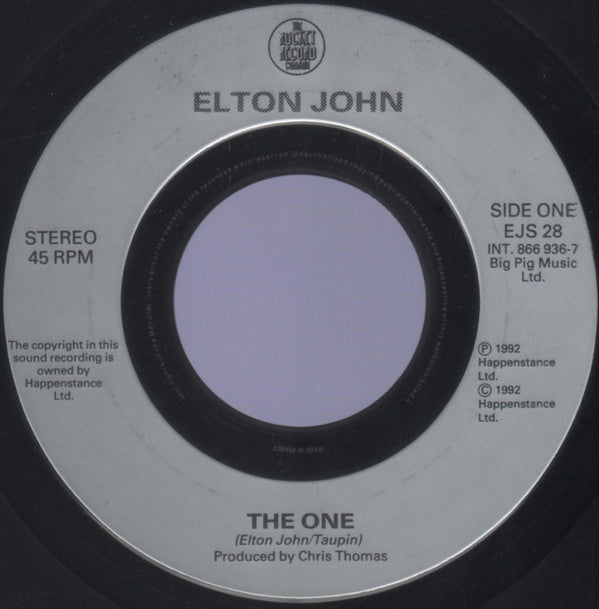 Elton John : The One (7", Single, Jukebox)