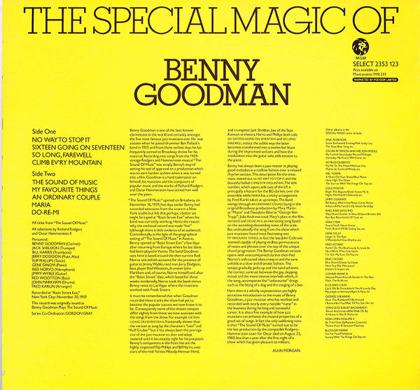 Benny Goodman And His Orchestra : The Special Magic Of Benny Goodman (LP, Comp, RE)