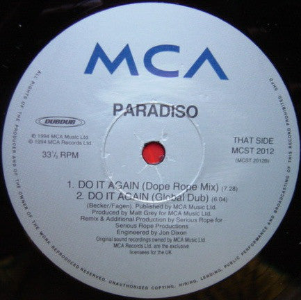 Paradiso (2) : Do It Again (12")