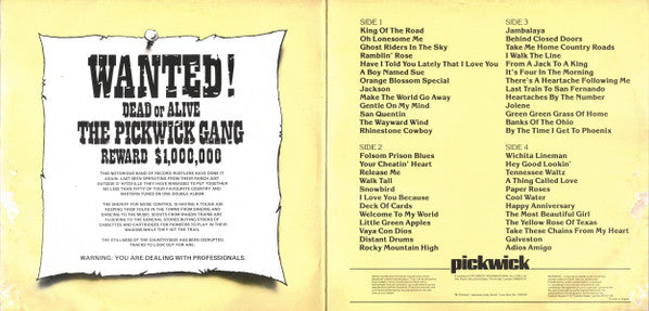 Pickwick Orchestra & Singers : 50 Pop Hits Country Style (2xLP)