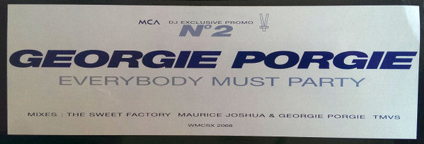Georgie Porgie : Everybody Must Party (N° 2) (12", Promo)